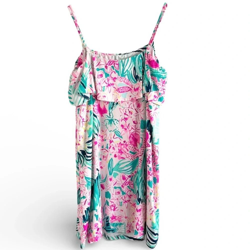 LILLY PULITZER ANNASTASHA FLORAL RESORT BEACH COASTAL NEW PREPPY DRESS XL NWT - Picture 3 of 10